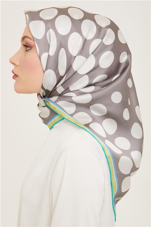 Armine Geometrik Desenli Twill İpek Eşarp 24Ya9156 86 05