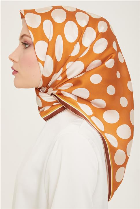 Armine Geometrik Desenli Twill İpek Eşarp 24Ya9156 86 32