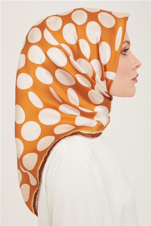 Armine Geometrik Desenli Twill İpek Eşarp 24Ya9156 86 32