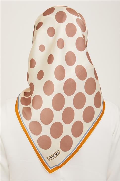 Armine Geometrik Desenli Twill İpek Eşarp 24Ya9156 86 54