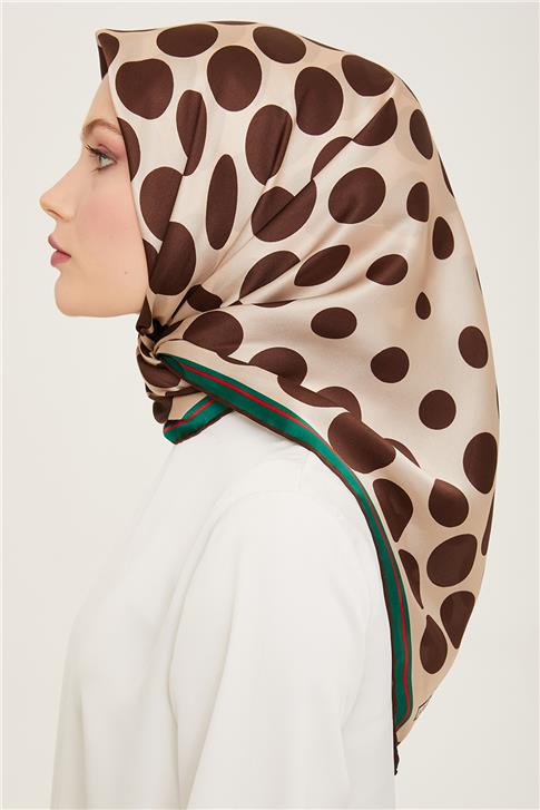 Armine Geometrik Desenli Twill İpek Eşarp 24Ya9156 86 80