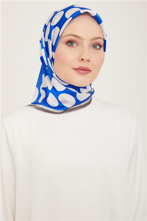 Armine Geometrik Desenli Twill İpek Eşarp 24Ya9156 86 85