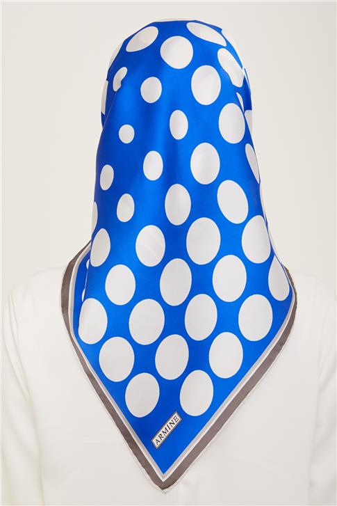 Armine Geometrik Desenli Twill İpek Eşarp 24Ya9156 86 85