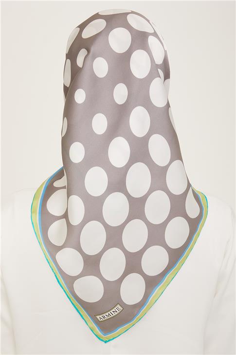 Armine Geometrik Desenli Sura İpek Eşarp 24Ya9157 05