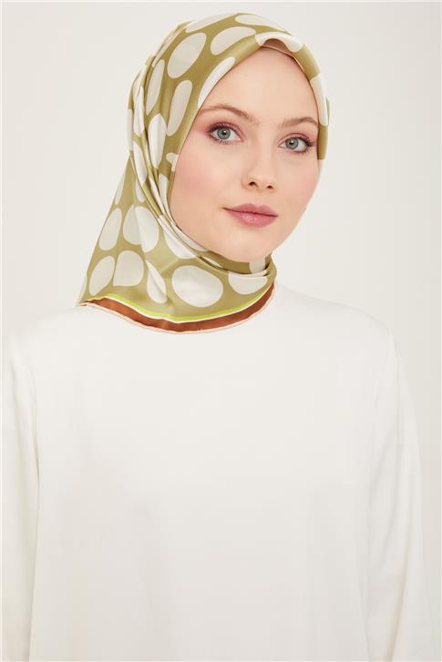 Armine Geometrik Desenli Sura İpek Eşarp 24Ya9157 36