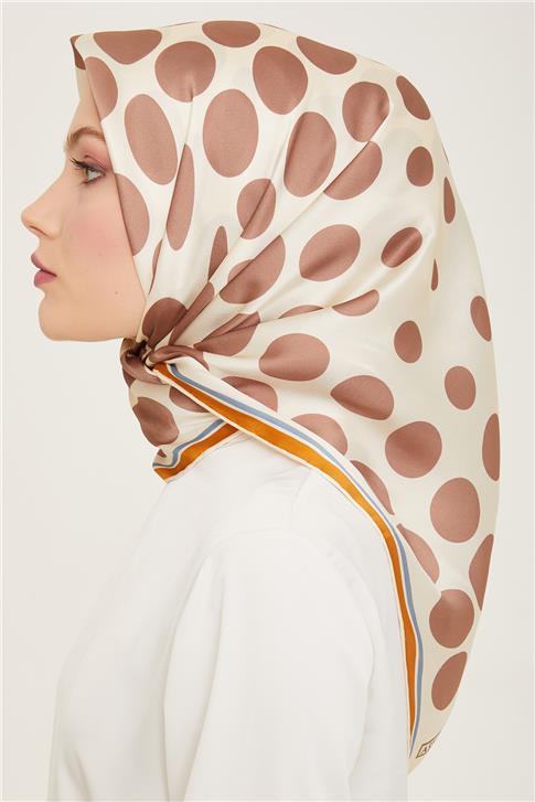 Armine Geometrik Desenli Sura İpek Eşarp 24Ya9157 54