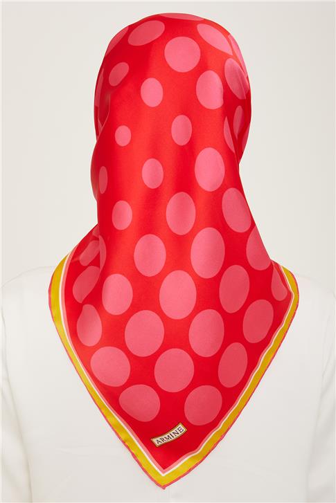 Armine Geometrik Desenli Sura İpek Eşarp 24Ya9157 58