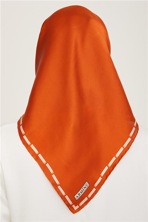 Armine Klasik Desenli Twill İpek Eşarp 24Ya9165 31 12