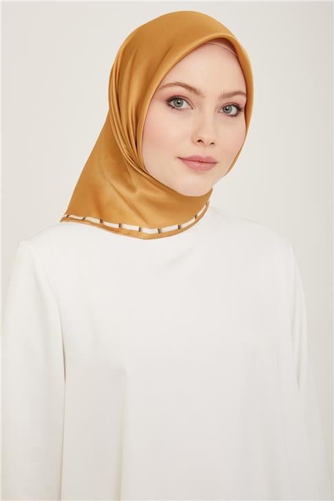 Armine Klasik Desenli Twill İpek Eşarp 24Ya9165 31 31