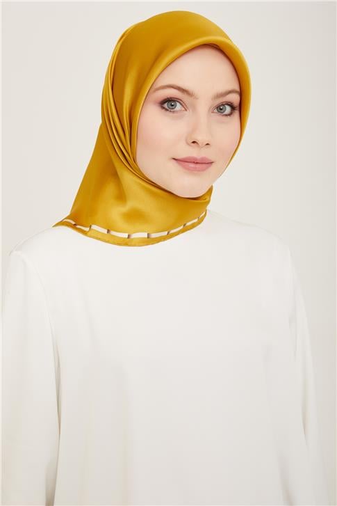 Armine Klasik Desenli Twill İpek Eşarp 24Ya9165 31 33