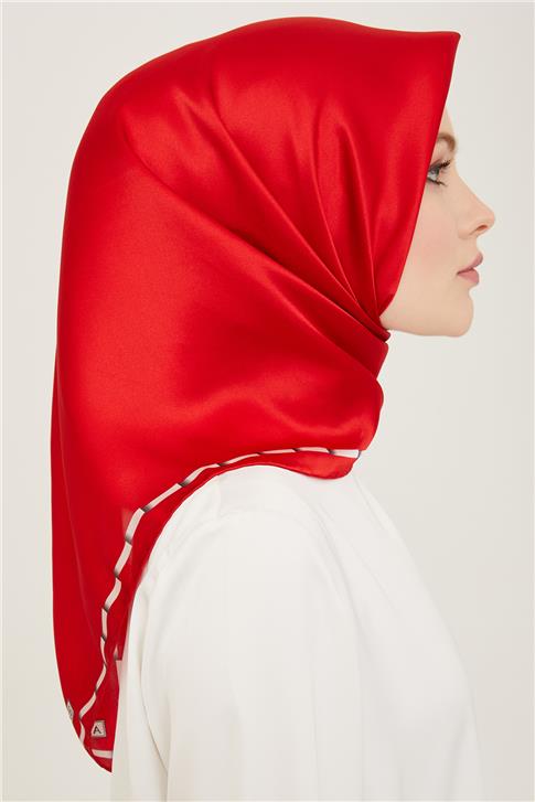 Armine Klasik Desenli Twill İpek Eşarp 24Ya9165 31 55