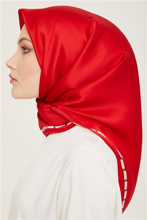 Armine Klasik Desenli Twill İpek Eşarp 24Ya9165 31 55