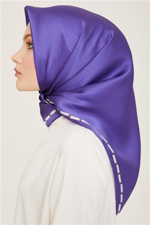 Armine Klasik Desenli Twill İpek Eşarp 24Ya9165 31 56
