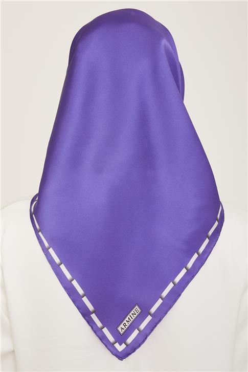 Armine Klasik Desenli Twill İpek Eşarp 24Ya9165 31 56