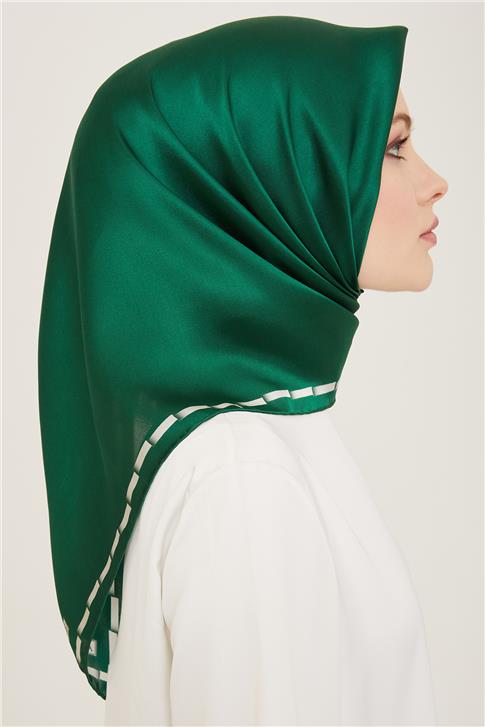 Armine Klasik Desenli Twill İpek Eşarp 24Ya9165 31 82