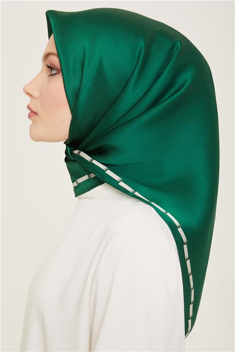 Armine Klasik Desenli Twill İpek Eşarp 24Ya9165 31 82