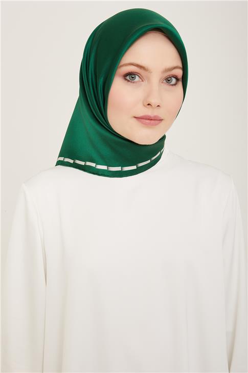 Armine Klasik Desenli Twill İpek Eşarp 24Ya9165 31 82