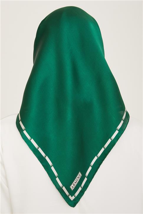 Armine Klasik Desenli Twill İpek Eşarp 24Ya9165 31 82
