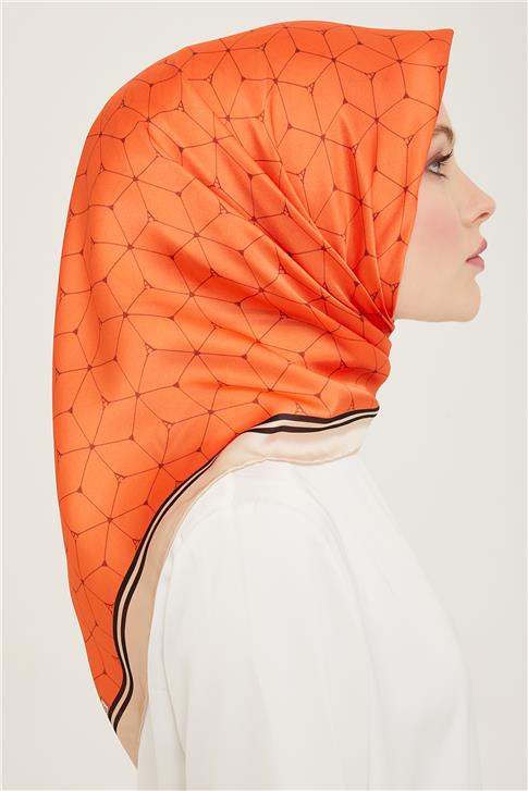 Armine Monogram Desenli Twill İpek Eşarp 24Ya9166 85 33