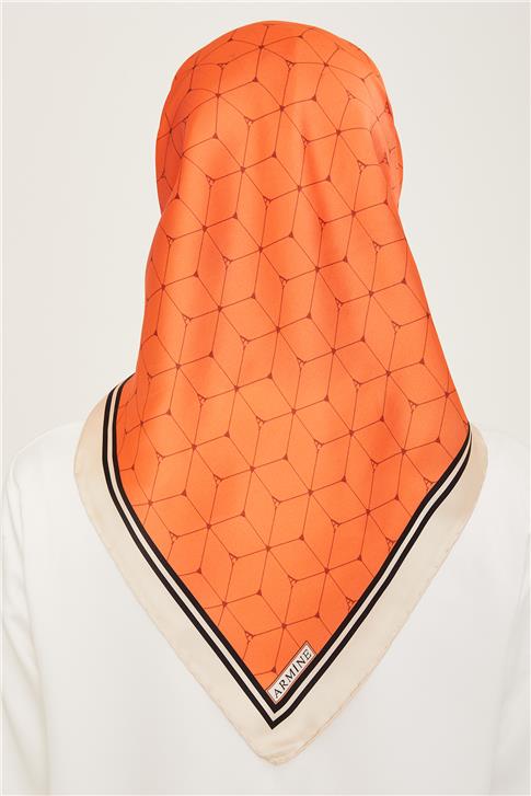 Armine Monogram Desenli Twill İpek Eşarp 24Ya9166 85 33