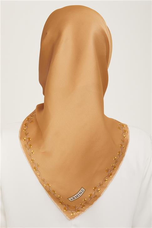 Armine Klasik Desenli Twill İpek Eşarp 24Ya9168 89 52
