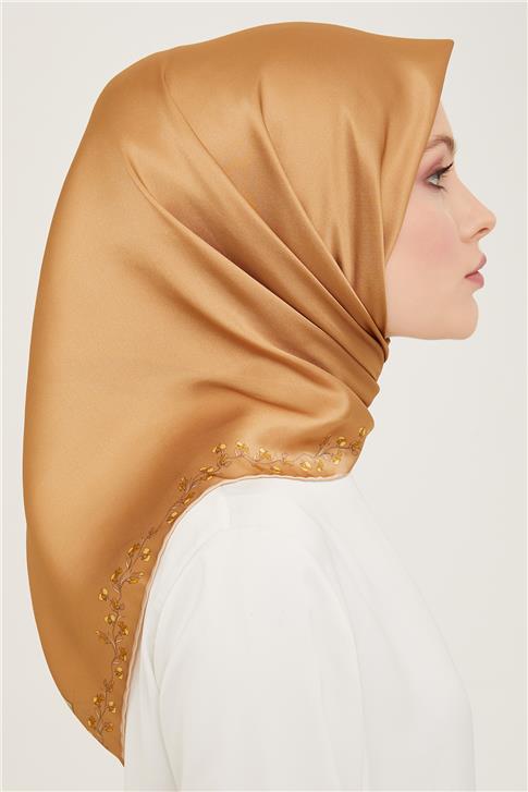 Armine Klasik Desenli Twill İpek Eşarp 24Ya9168 89 52