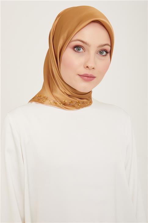 Armine Klasik Desenli Twill İpek Eşarp 24Ya9168 89 52