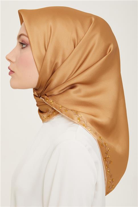 Armine Klasik Desenli Twill İpek Eşarp 24Ya9168 89 52