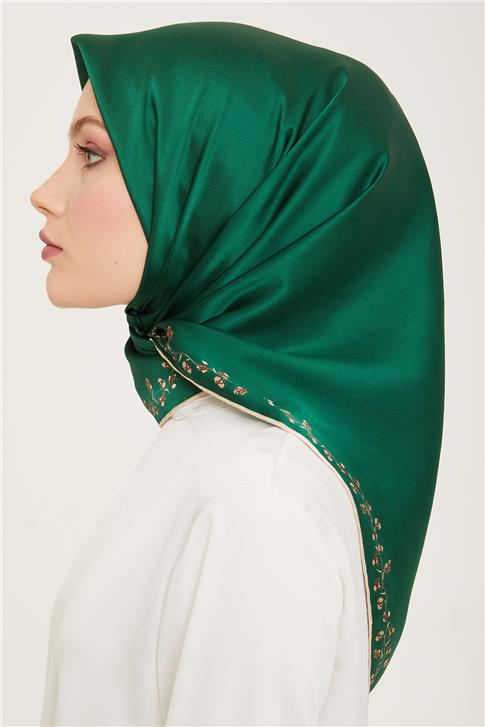 Armine Klasik Desenli Twill İpek Eşarp 24Ya9168 89 89