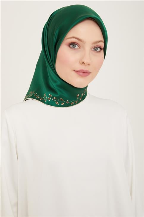 Armine Klasik Desenli Twill İpek Eşarp 24Ya9168 89 89