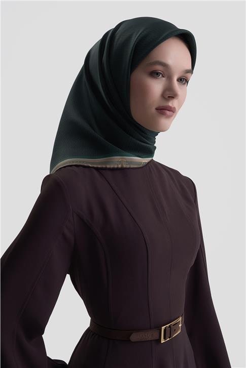 Armine Monogram Desenli Saf İpek Twill Eşarp 9401D 32