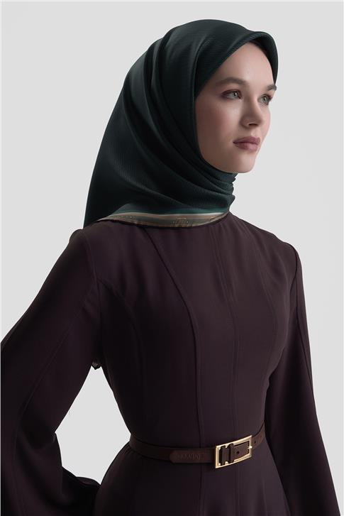 Armine Monogram Desenli Saf İpek Twill Eşarp 9401D 32