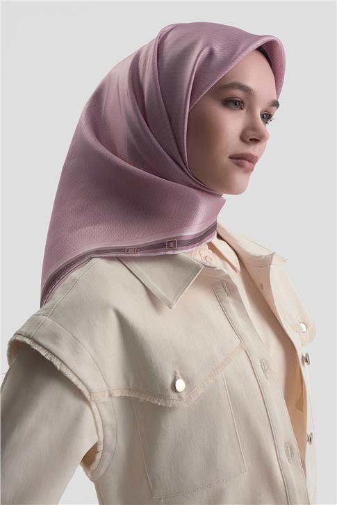 Armine Monogram Desenli Saf İpek Twill Eşarp 9401D 37
