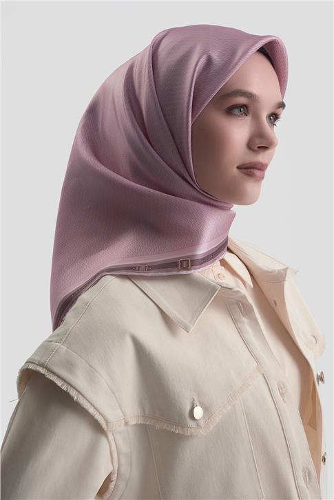 Armine Monogram Desenli Saf İpek Twill Eşarp 9401D 37