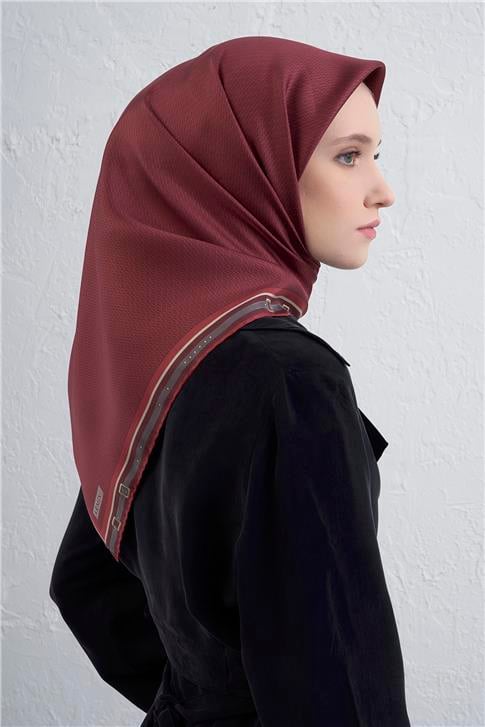 Armine Monogram Desenli Saf İpek Twill Eşarp 9401D 39