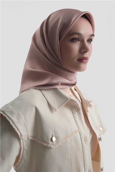 Armine Monogram Desenli Saf İpek Twill Eşarp 9401D 40