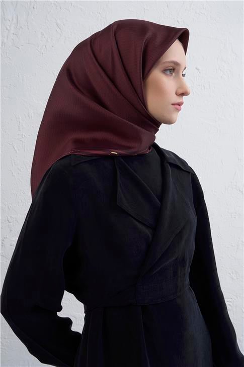 Armine Monogram Desenli Saf İpek Twill Eşarp 9401D 51