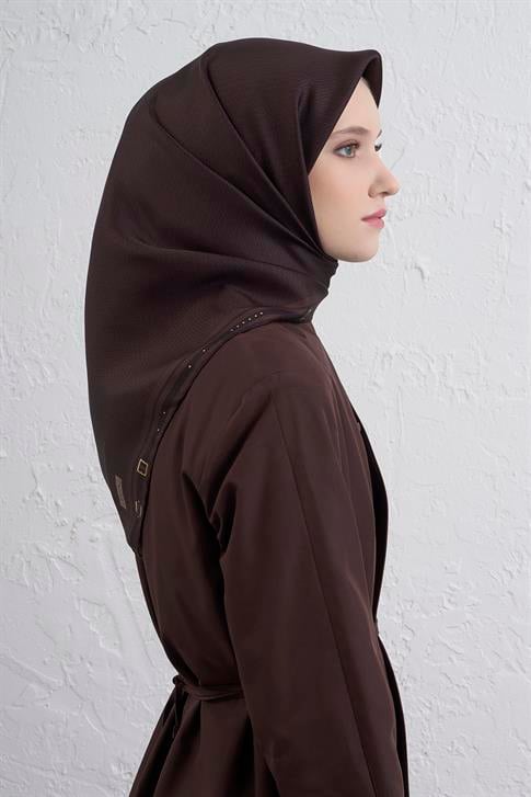 Armine Monogram Desenli Saf İpek Twill Eşarp 9401D 55