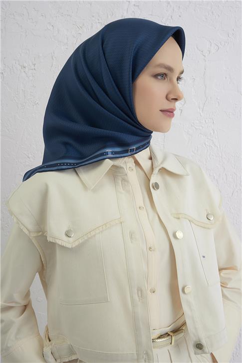 Armine Monogram Desenli Saf İpek Twill Eşarp 9401D 81