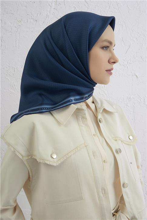 Armine Monogram Desenli Saf İpek Twill Eşarp 9401D 81