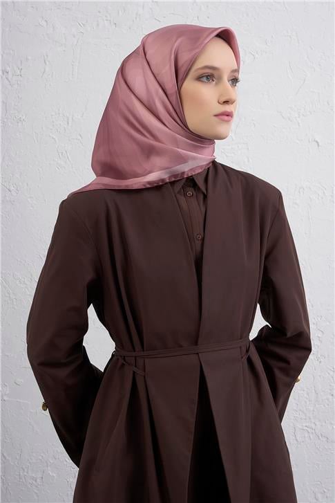 Armine Geometrik Desenli Saf İpek Twill Eşarp 9402D 05