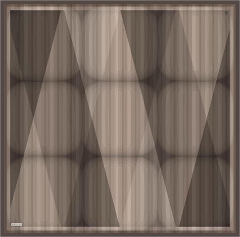 Armine Geometrik Desenli Saf İpek Twill Eşarp 9402D 84