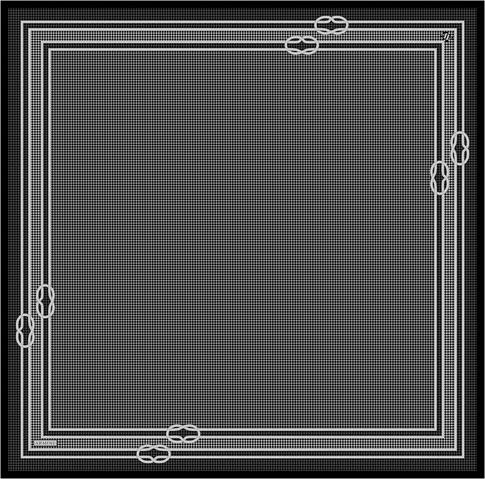 Armine Klasik Desenli Saf İpek Twill Eşarp 9404D 01