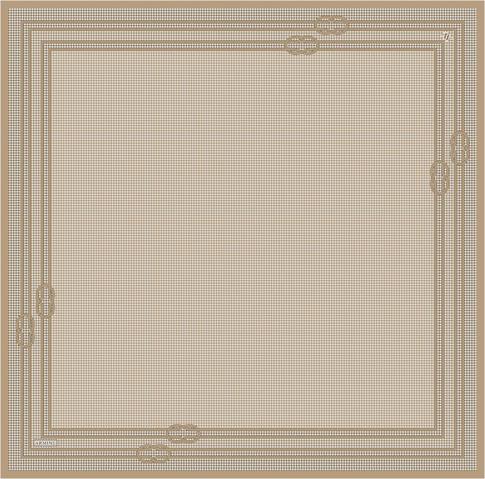 Armine Klasik Desenli Saf İpek Twill Eşarp 9404D 85