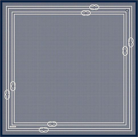 Armine Klasik Desenli Saf İpek Twill Eşarp 9404D 86