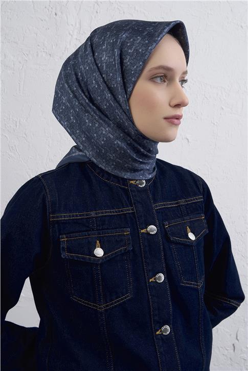 Armine Soyut Desenli Saf İpek Twill Eşarp 9405D 31