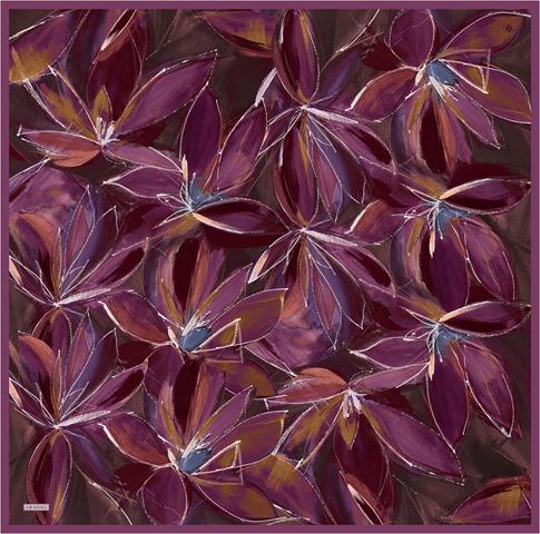 Armine Çiçek Desenli Saf İpek Twill Eşarp 9406D 51