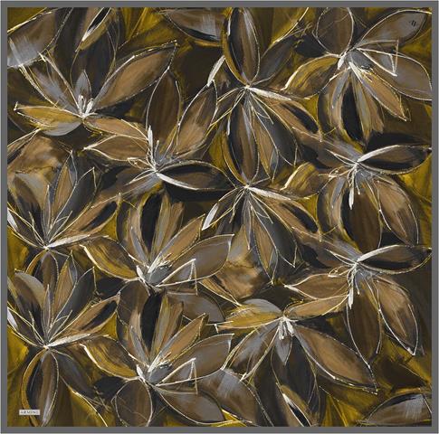 Armine Çiçek Desenli Saf İpek Twill Eşarp 9406D 82 