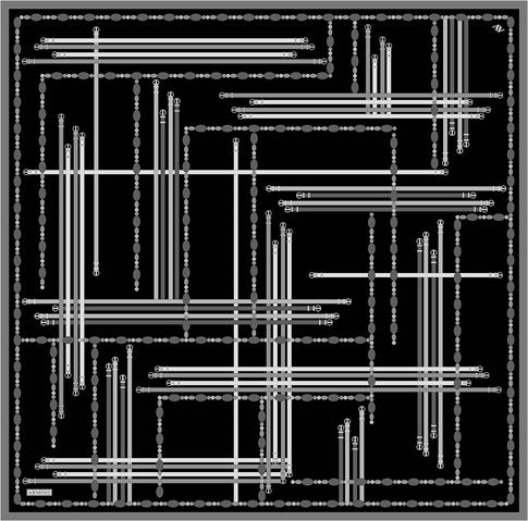 Armine Obje Desenli Saf İpek Twill Eşarp 9407D 86