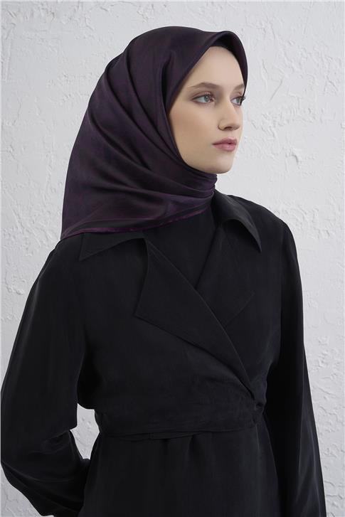 Armine Klasik Desenli Saf İpek Twill Eşarp 9408D 04